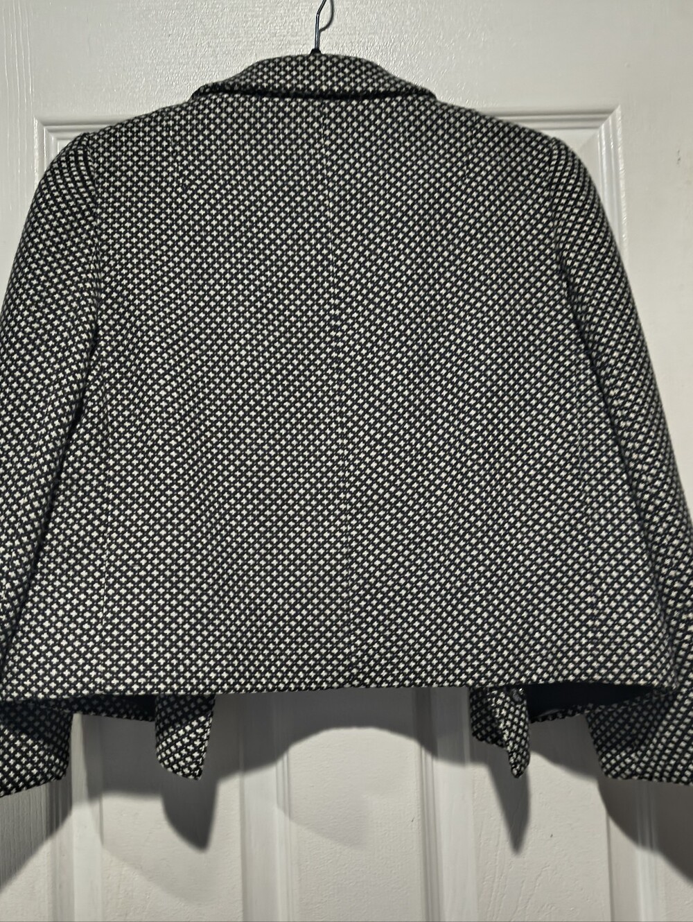 Banana Republic Wool Blend Tweed Skirt Suit Set Micro Dot Cropped Blazer Size 6 - Picture 11 of 16